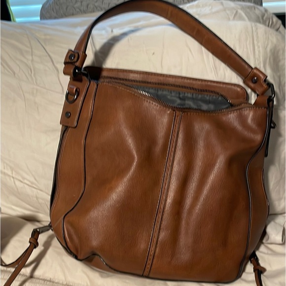 Classic Brown Leather Realer Hobo Shoulder Bag Boho - Picture 1 of 7